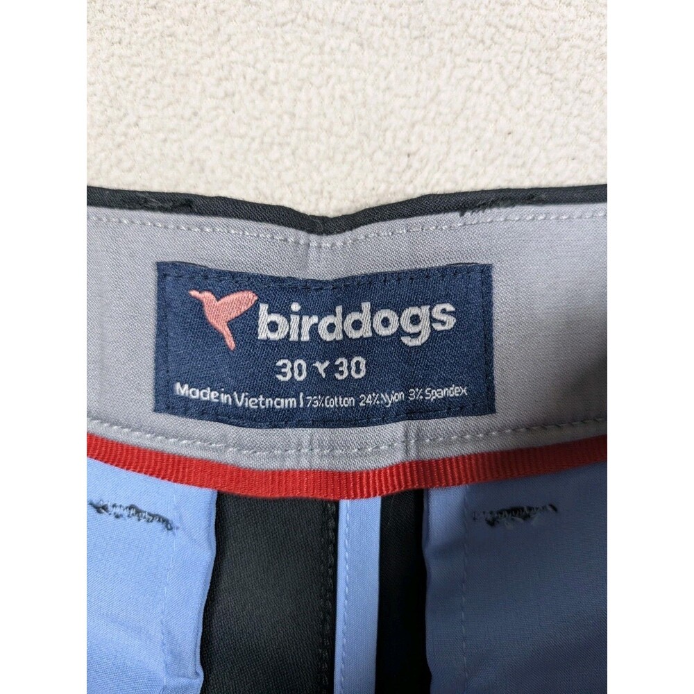Birddogs Pants Mens 30x30 Unlined Performance Chino Hybrid Golf Commuter Black - Picture 2 of 6